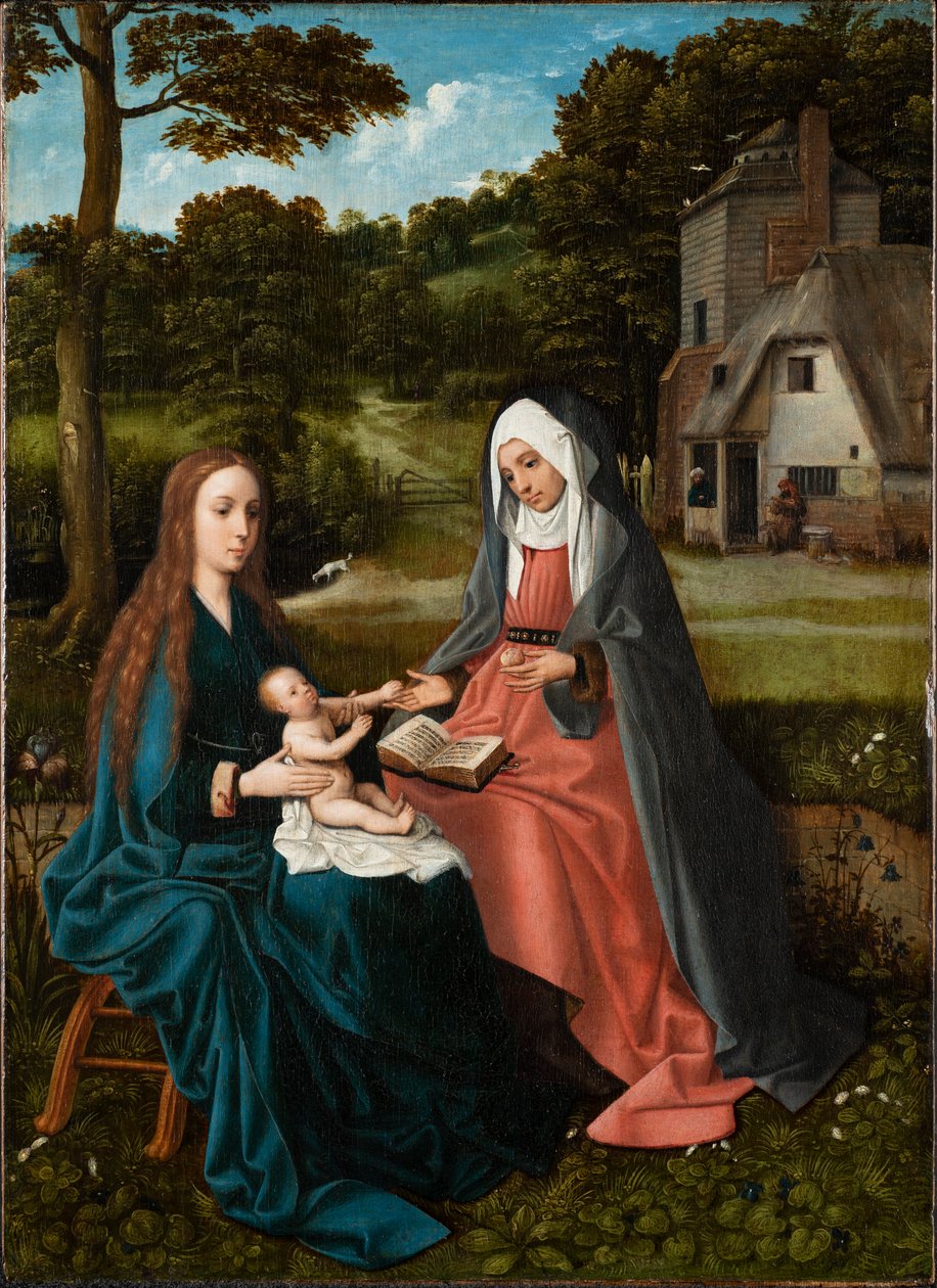 Madonna met kind en Anna. door Goswin van der Weyden