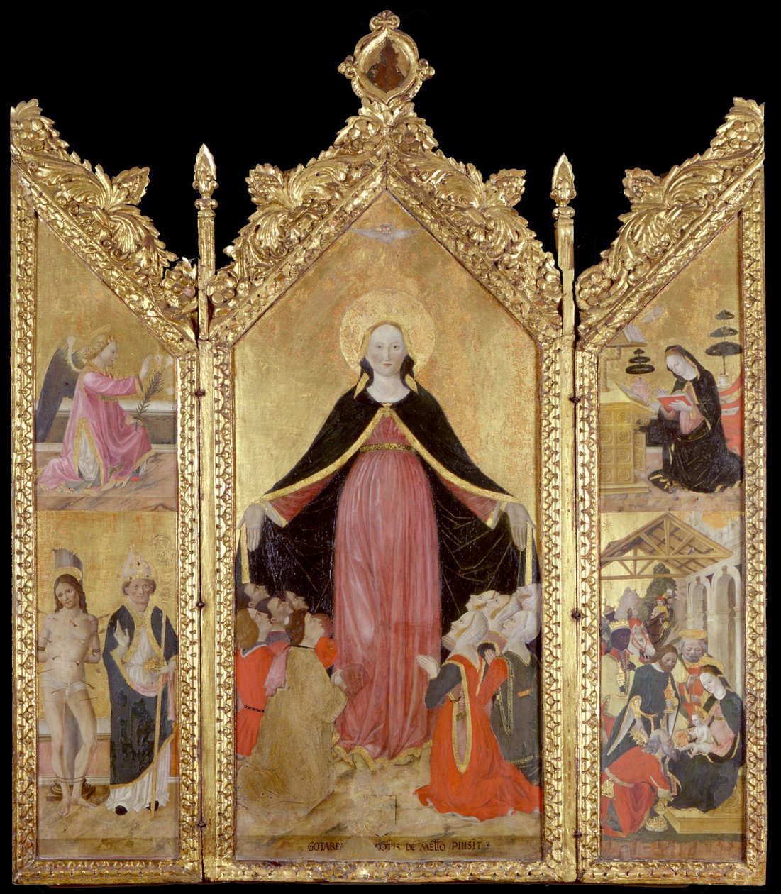 Drieluik van de Madonna van Barmhartigheid door Gottardo Scotti