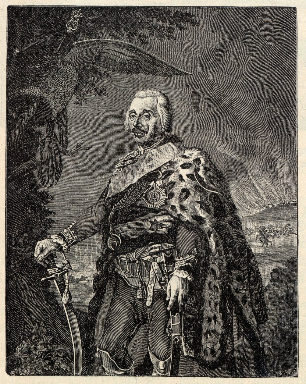 Generaal Hans Joachim von Zieten 1699-1786 door Gottfried Daniel Berger
