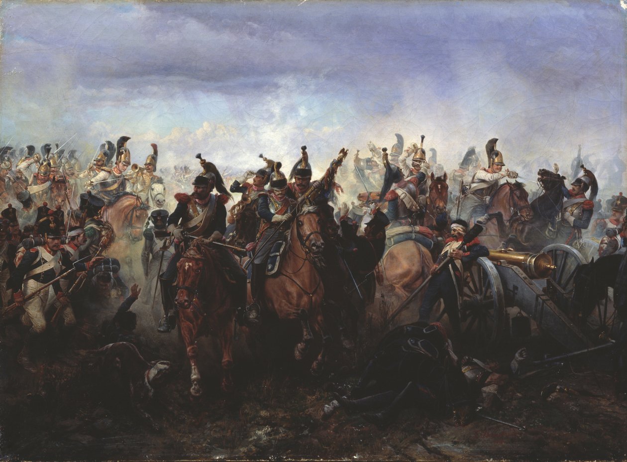 De slag bij Fer-Champenois op 13 maart 1814, 1891 door Gottfried Willewalde