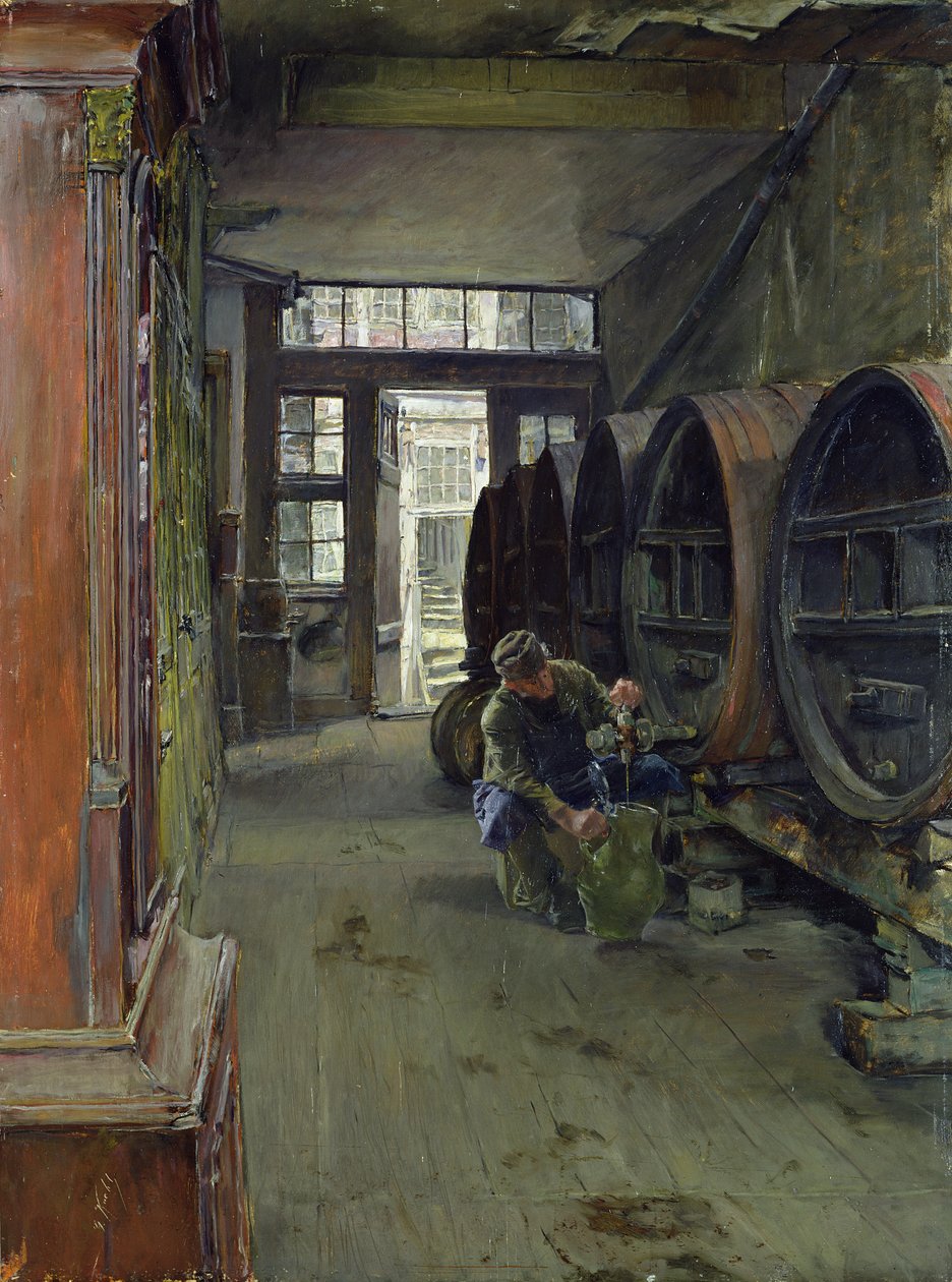 In de Azijnfabriek in Hamburg, 1891 door Gotthardt Johann Kuehl