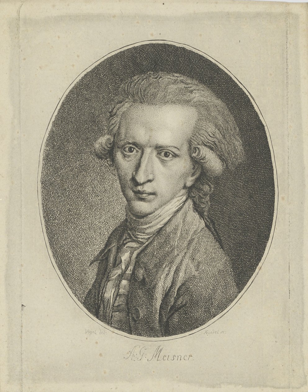Portret van August Gottlieb Meissner 1753-1807 door Gottlieb Friedrich Riedel