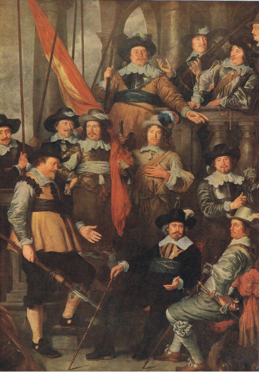 De compagnie van de Burgerwacht van Amsterdam 1645, Bibbys Jaarboek, 1916-17 door Govaert Flinck