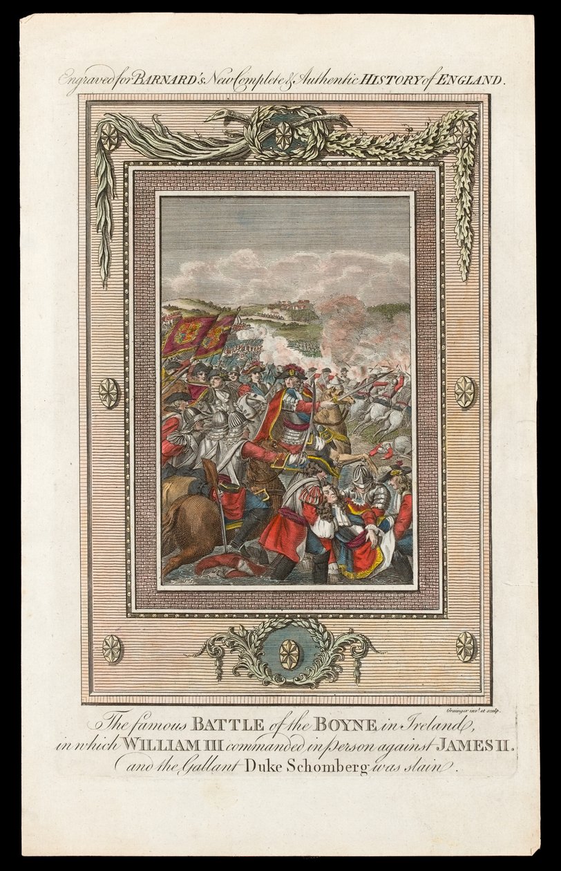 De beroemde Slag aan de Boyne in Ierland, 1690 door Grainger