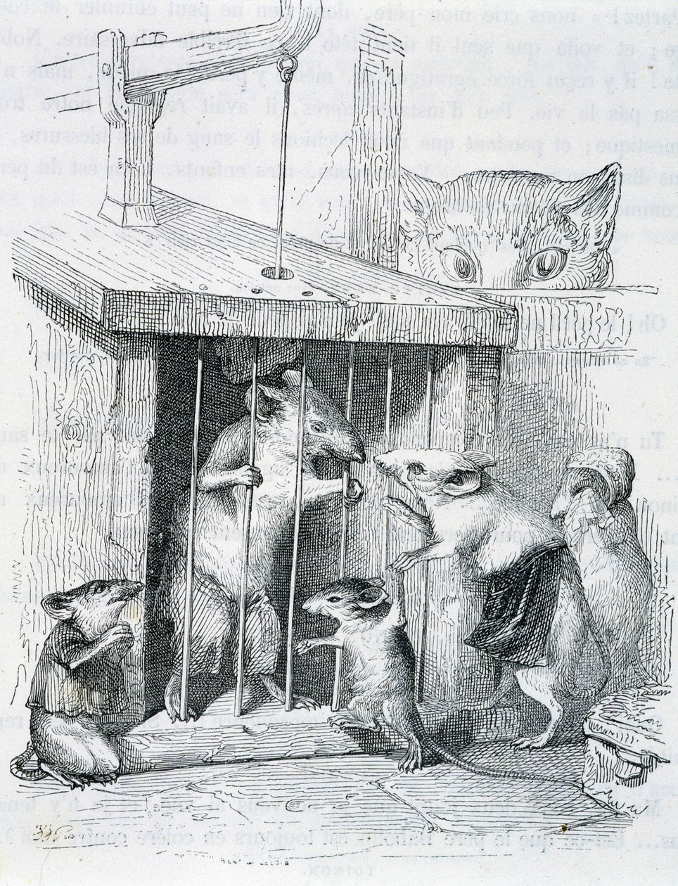 Gevangen muis omringd door haar verscheurde familie - door Grandville door Grandville