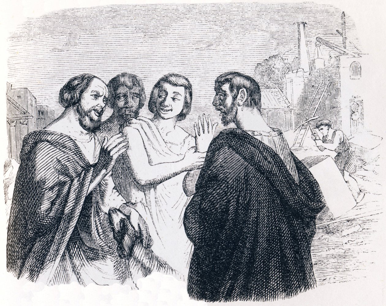 Toespraak van Socrates - Fabels van La Fontaine door Grandville