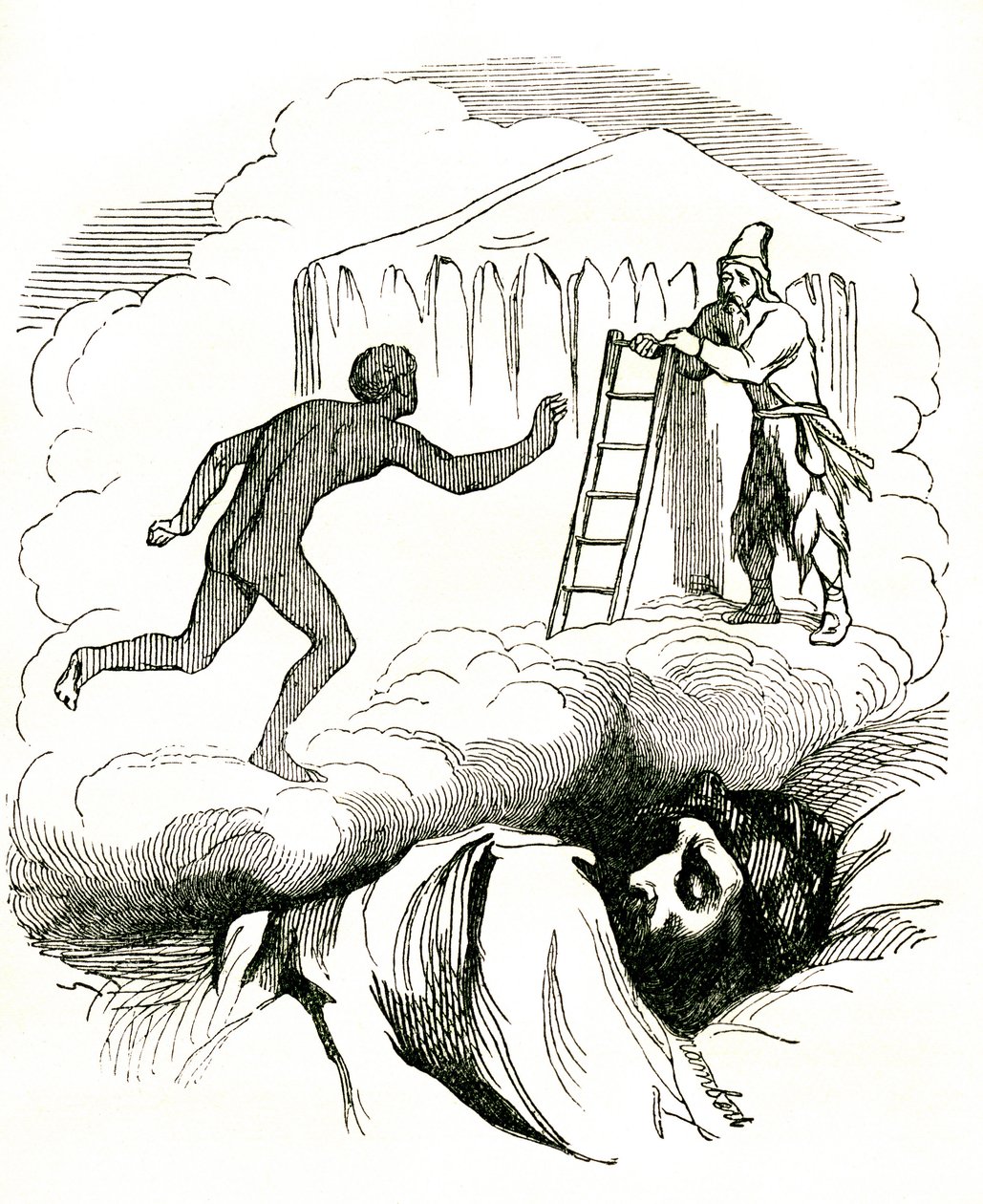 De Avonturen van Robinson Crusoe door Daniel De Foe, eind 19e eeuw (gravure) door Grandville (1803 47)