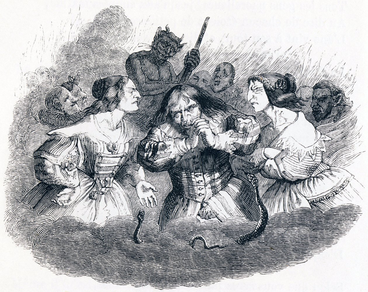 De slecht getrouwde - Fabels van La Fontaine door Grandville