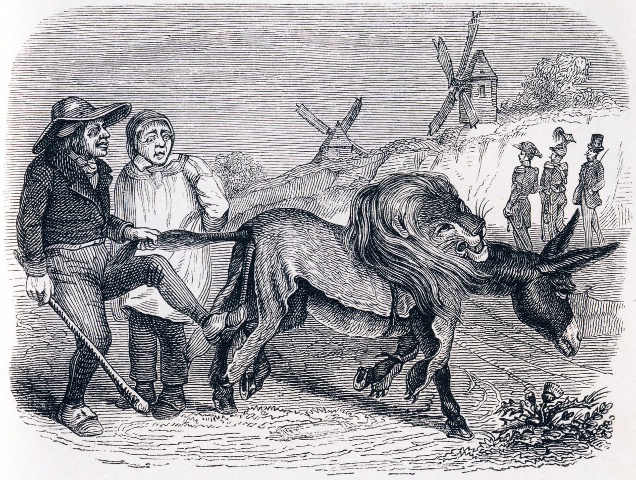 De ezel in de leeuwenhuid door Grandville