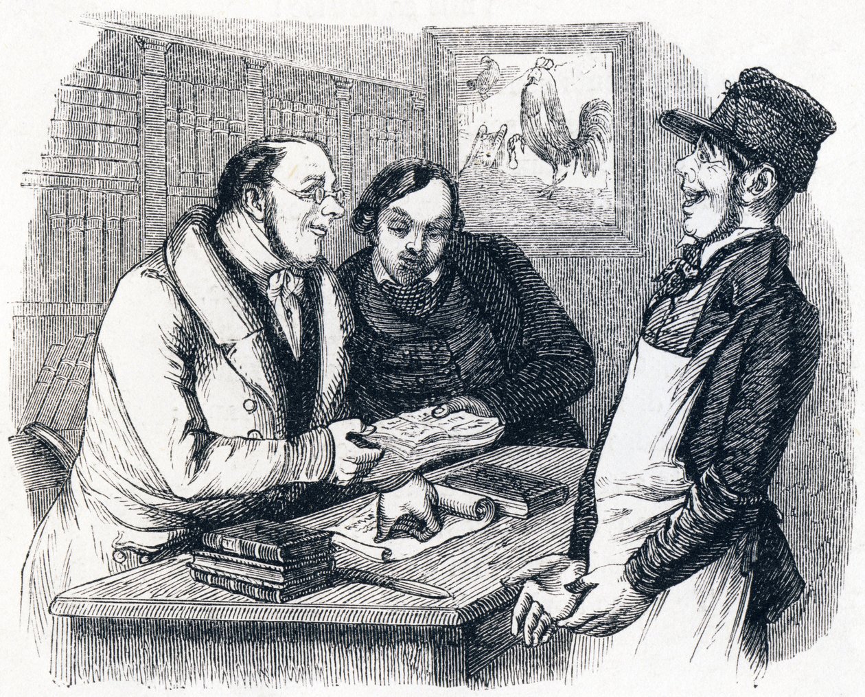 De haan en de parel - Fabels van La Fontaine door Grandville