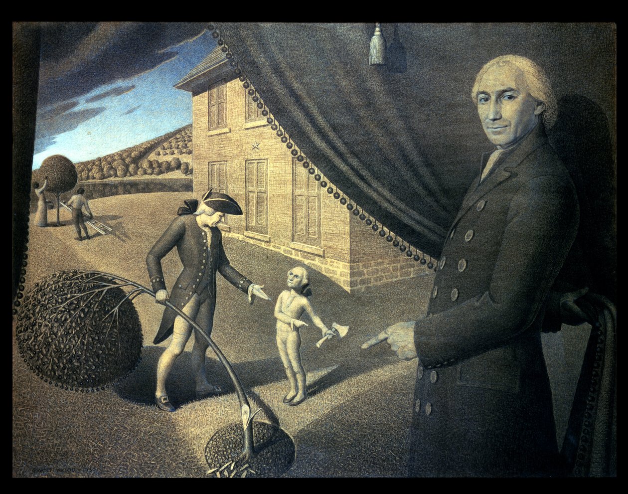 De fabel van dominee Weems door Grant Wood