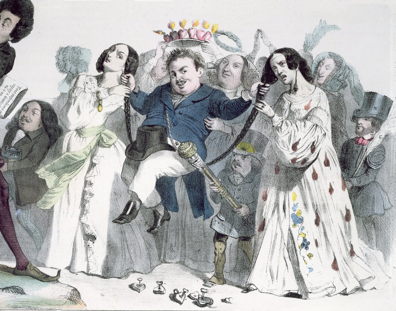 Karikatuur van Honore de Balzac door Granville