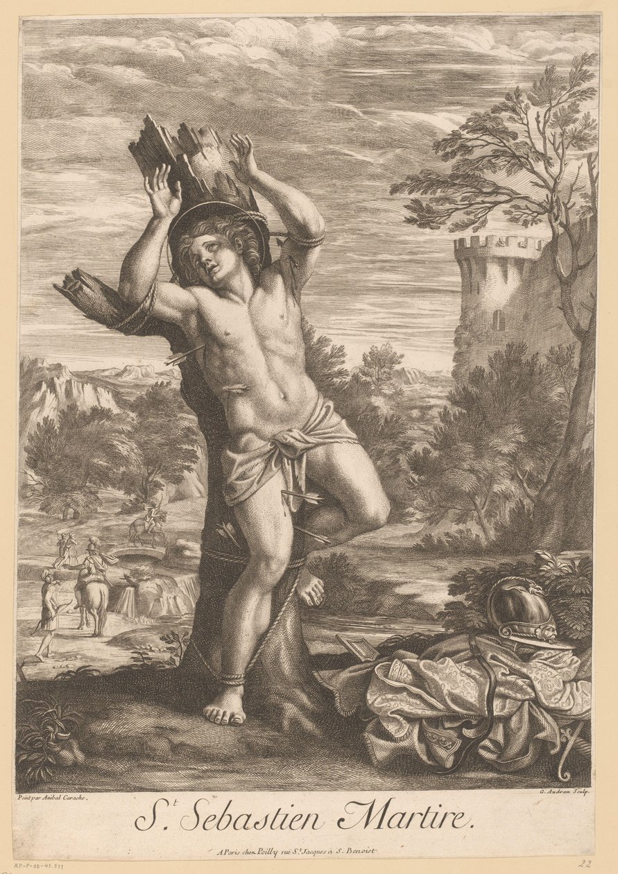 H. Sebastiaan door Gérard Audran