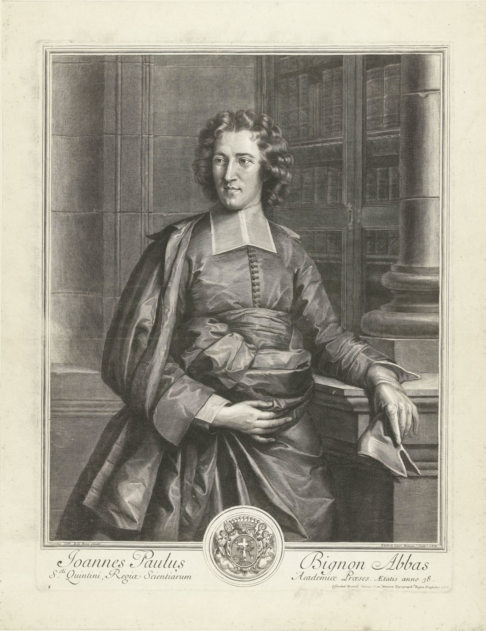 Portret van Jean Paul Bignon door Gérard Edelinck
