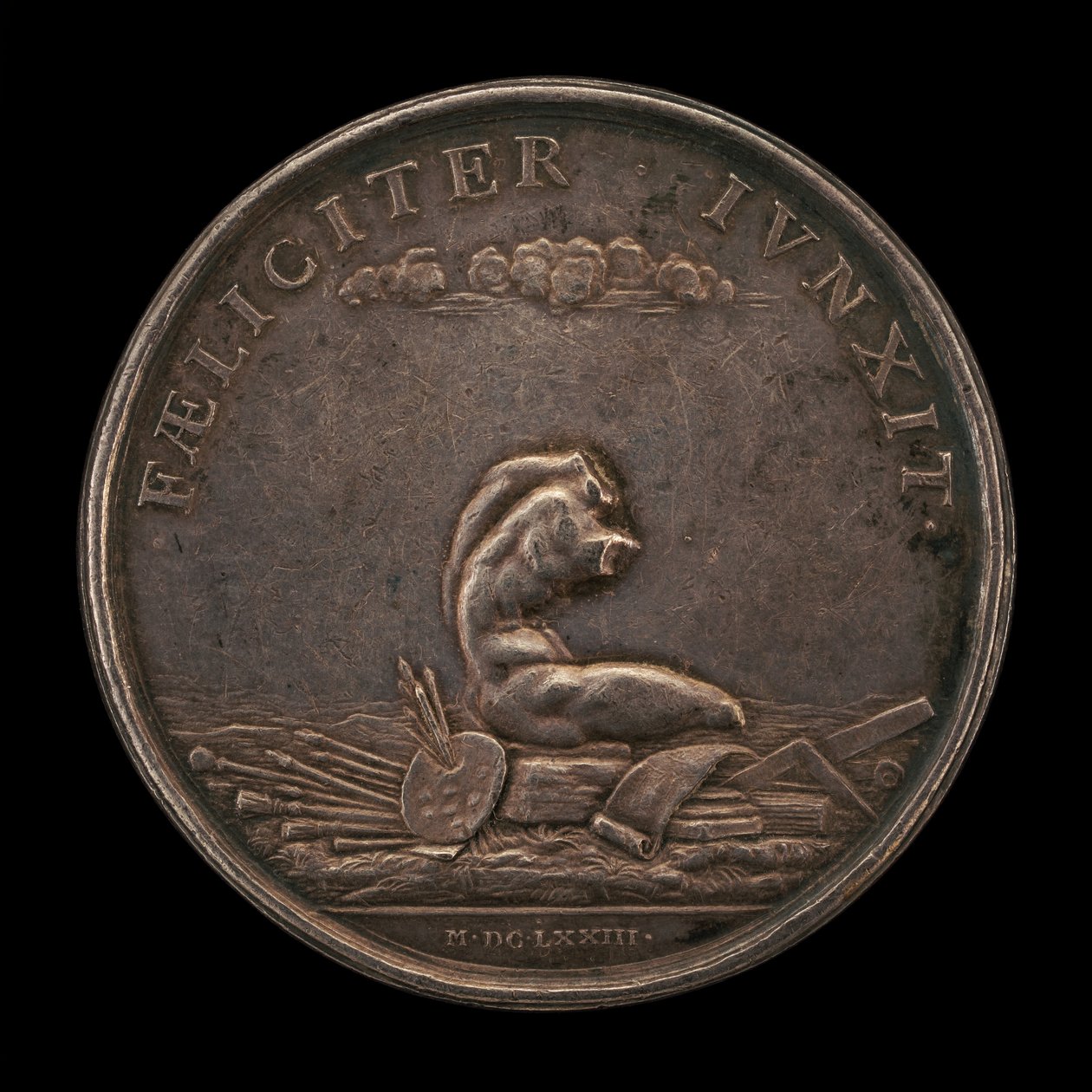 Emblemen van de kunsten met de Belvedere Torso (1673) door Gérard Léonard Hérard