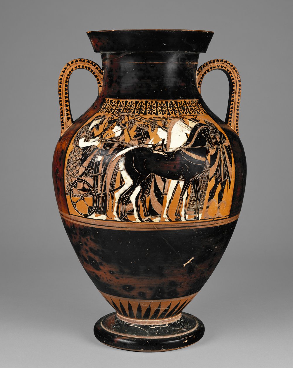 Atheense Attische zwartfigurige amfoor met Dionysus en Ariadne door Greek