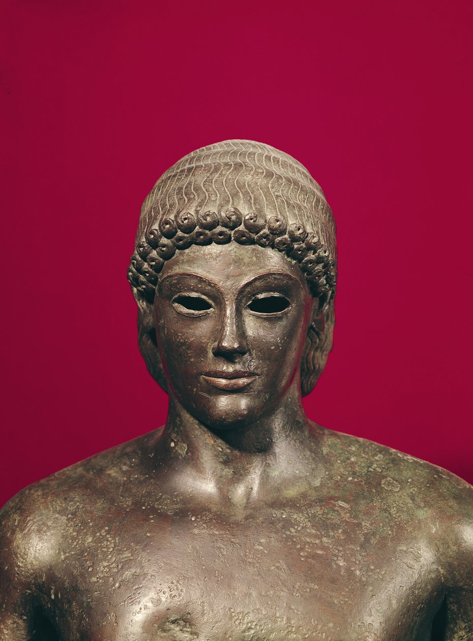 Het hoofd van de Apollo van Piombino, gevonden in Benevento, Grieks door Greek
