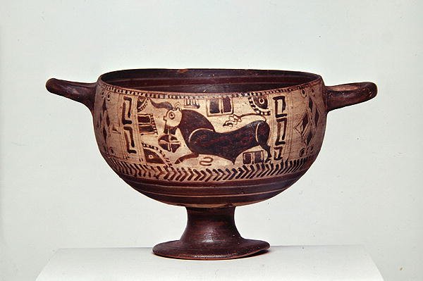 Zwartfiguur kotyle, c.600-500 v.Chr. door Greek
