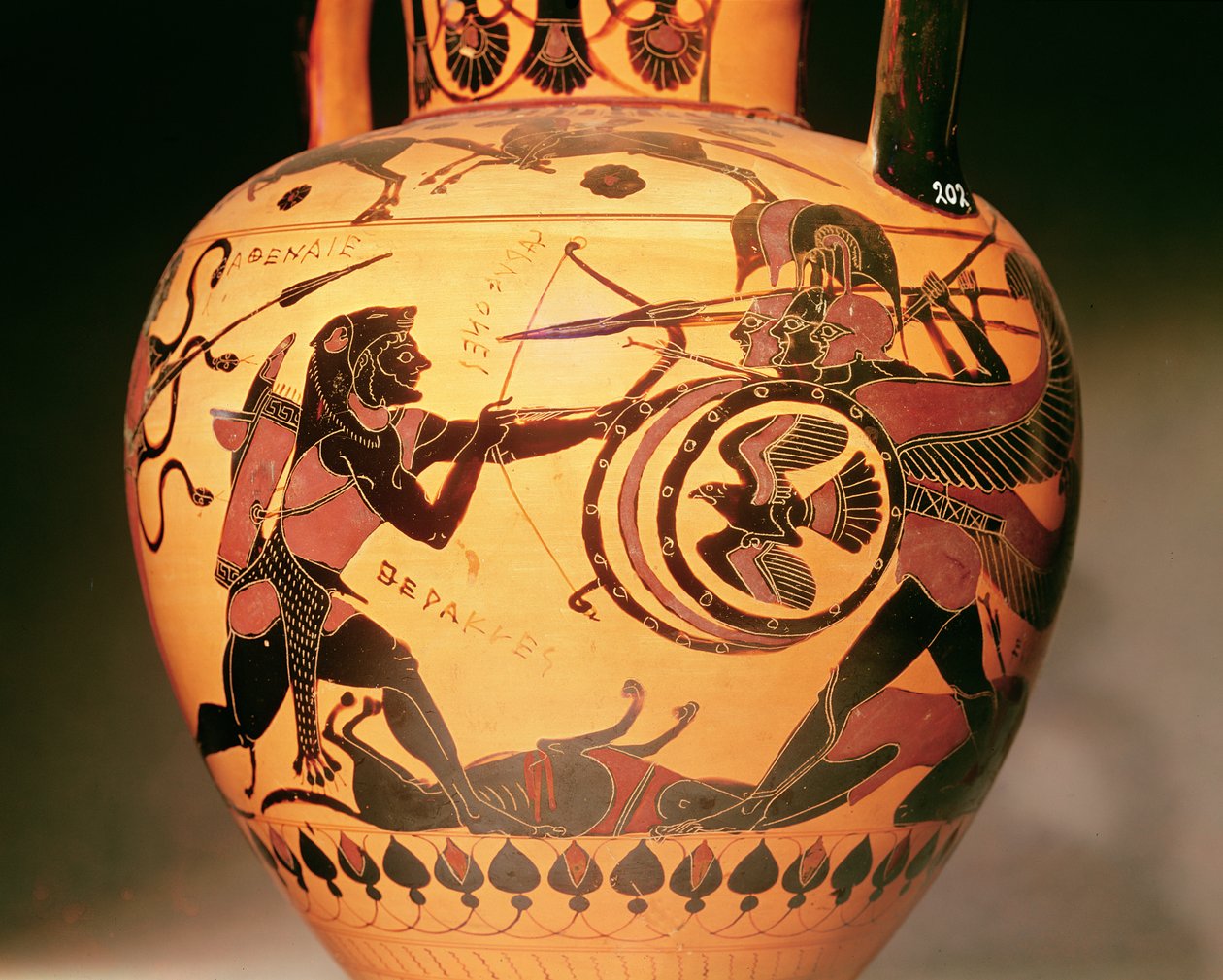 Herakles vecht tegen Geryon door Greek