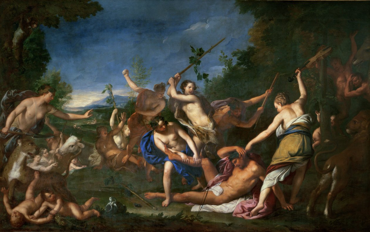 De moord op Orpheus door Gregorio Lazzarini