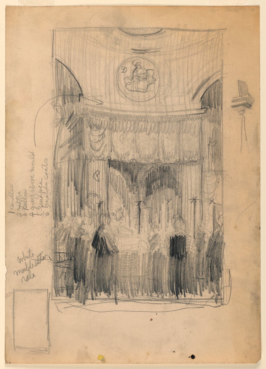 Begrafenis van James Kardinaal Gibbons in de Rooms-Katholieke Kathedraal, Baltimore, MD door Griffith Baily Coale