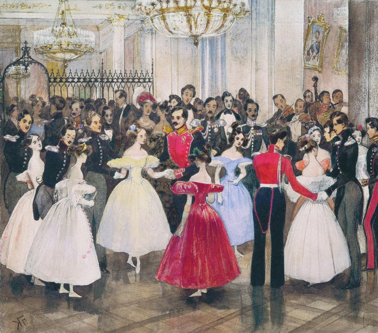 Het Bal in het Huis van Prinses Maria Baryatinskaya door Grigori Grigorevich Gagarin