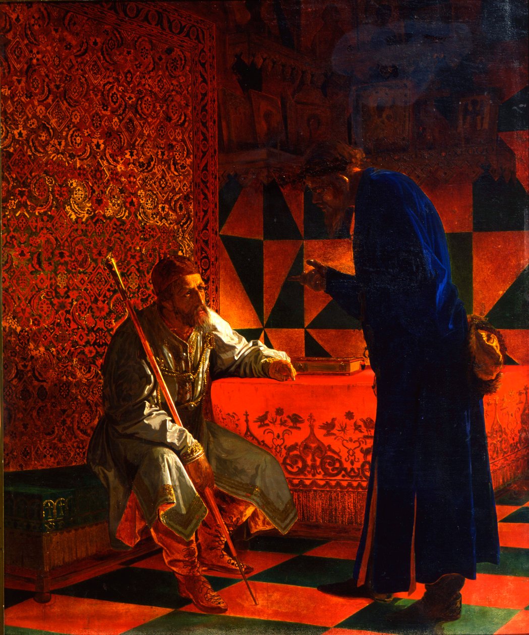 Ivan IV en Malyuta Skuratov, 1870 door Grigori Semenovich Sedov