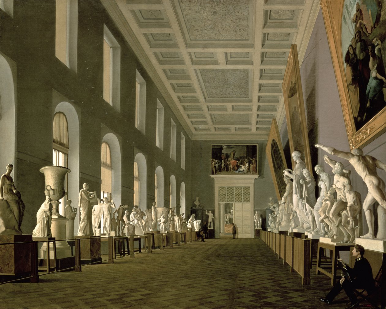 De Oudheidengalerij van de Academie voor Schone Kunsten, 1836 door Grigory Mikhailov