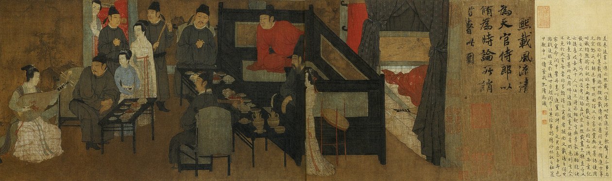 Nachtelijke revels van Han Xizai door Gu Hongzhong