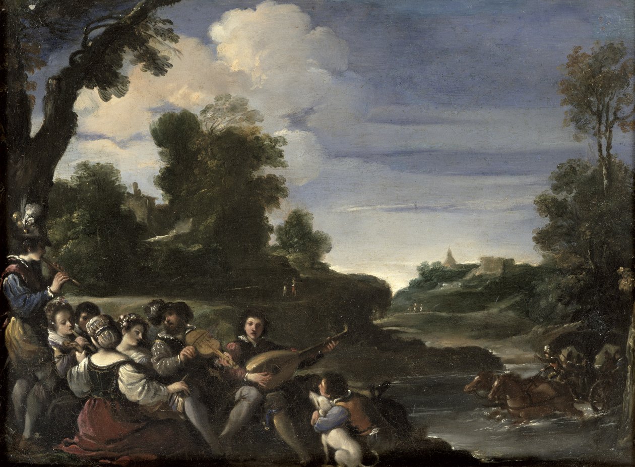 Concert Champetre, 1617 door Giovanni Francesco Barbieri