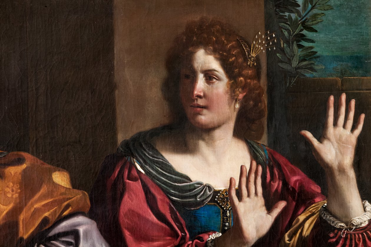 Amnon en Tamar (detail) door Guercino