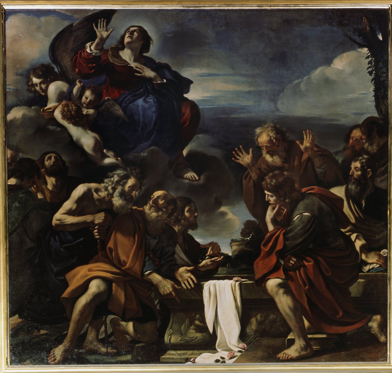 De tenhemelopneming van de Maagd door Guercino