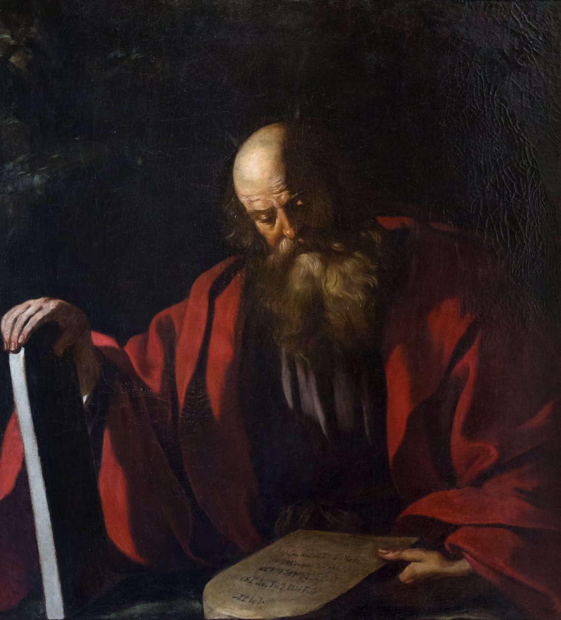 Mozes met de tafelen van de wet door Guercino (1591-1666)