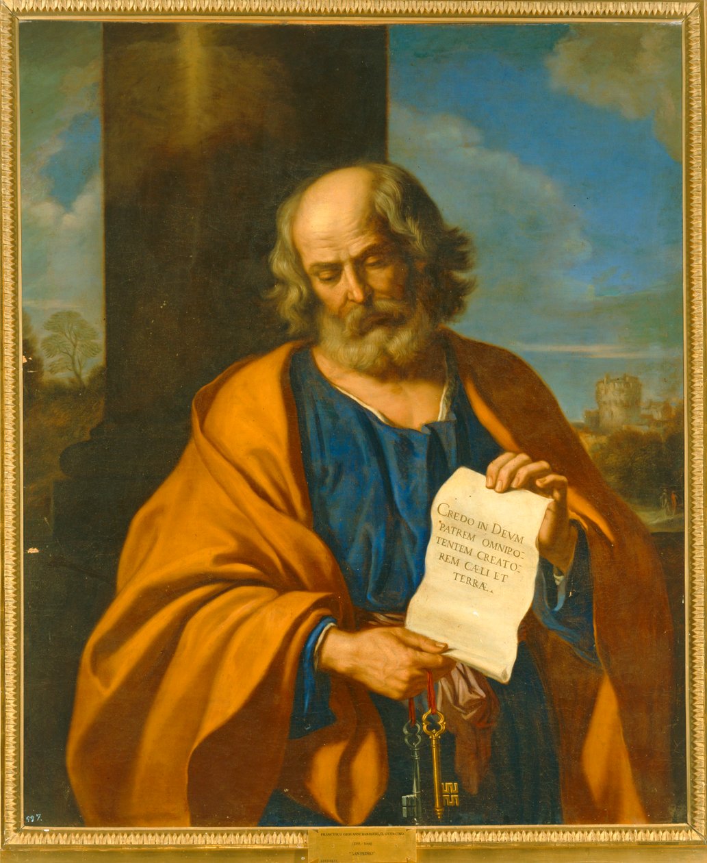Sint Peter. 10014671 ... door Guercino (1591-1666)