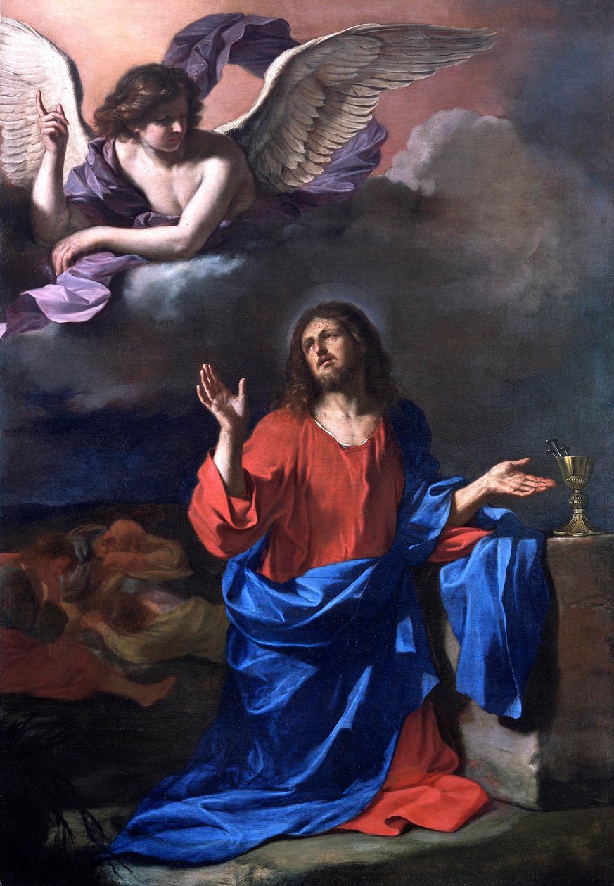Guercino - Christus bidt in de Hof van Getsemane voor zijn arrestatie. In de lijdensweg van de twijfel, NMW A 7 door Guercino