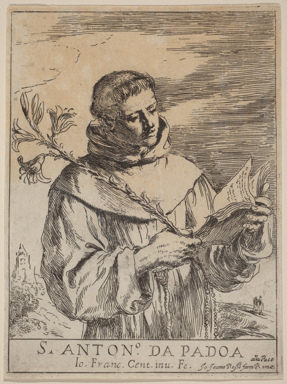 De heilige Antonius van Padua door Guercino