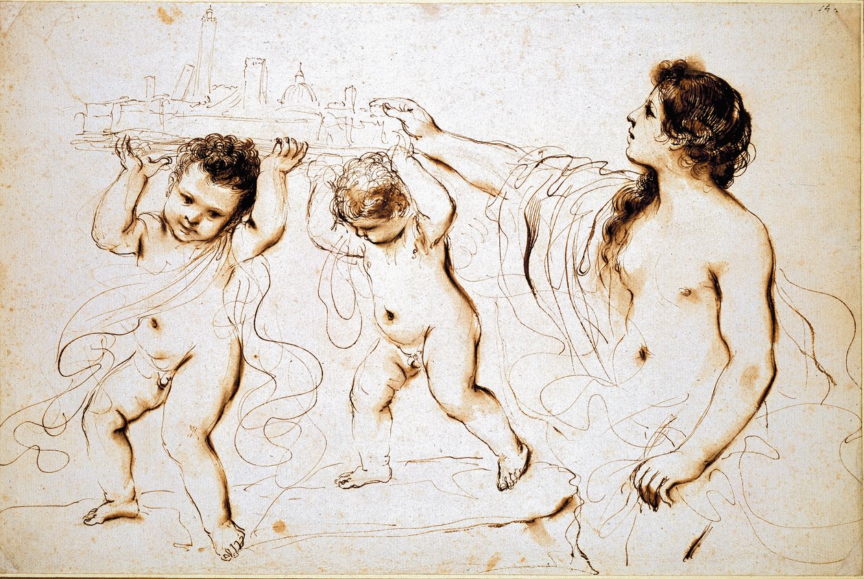Het embleem van de stad Bologna, 1625-1629 door Guercino