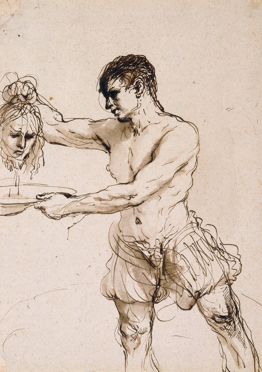 De Beul die het Hoofd van Johannes de Doper vasthoudt, ca. 1637 door Guercino