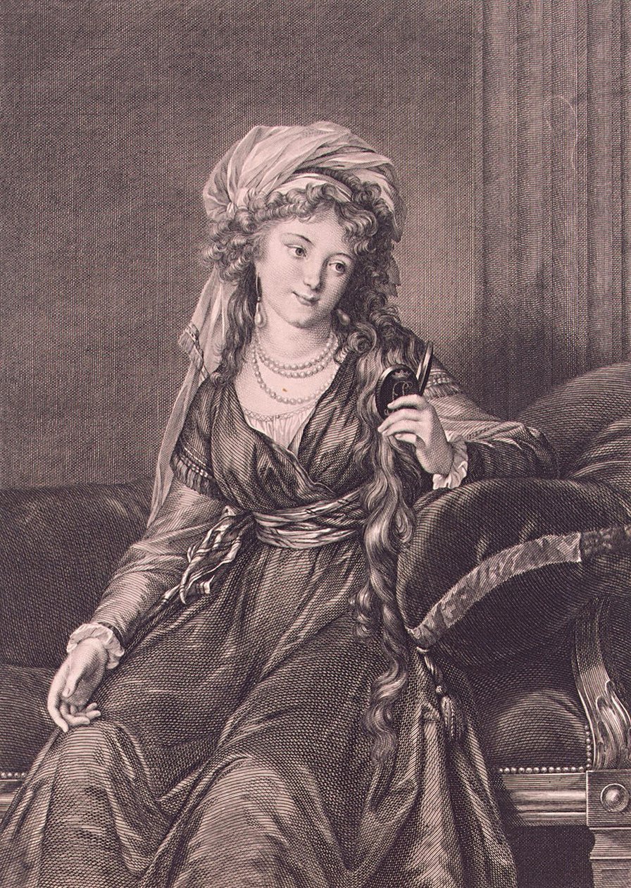 Portret van gravin Yekaterina Skavronskaya, geboren von Engelhardt door Guglielmo Morghen
