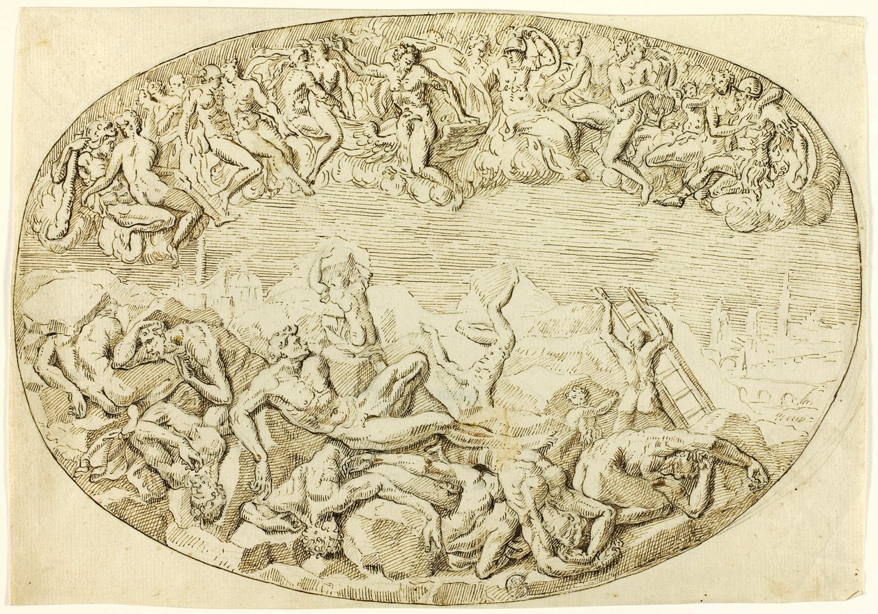 De val van de reuzen door Guglielmo della Porta