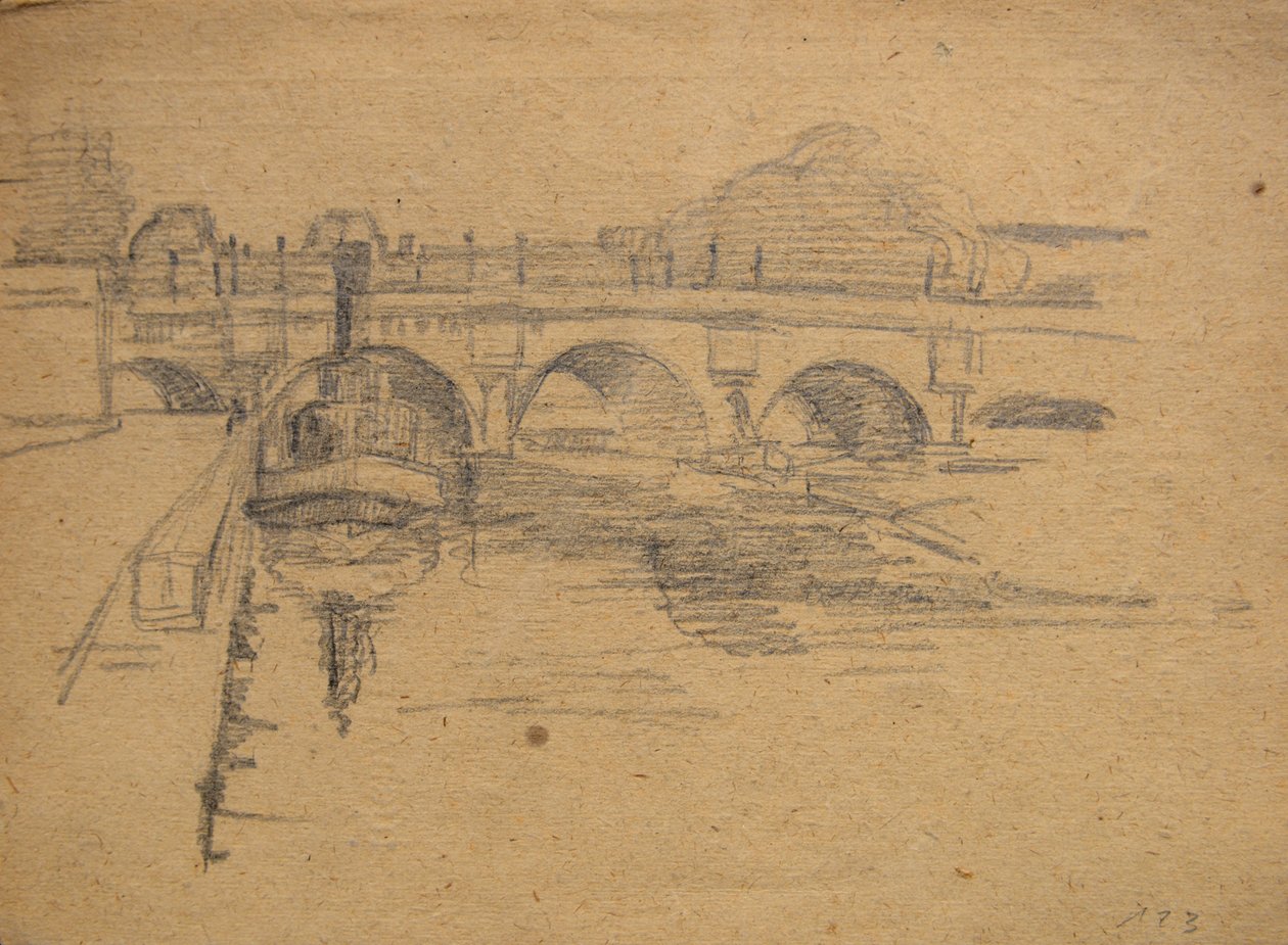 Guido Oppenheim Parijse tekening door Guido Oppenheim