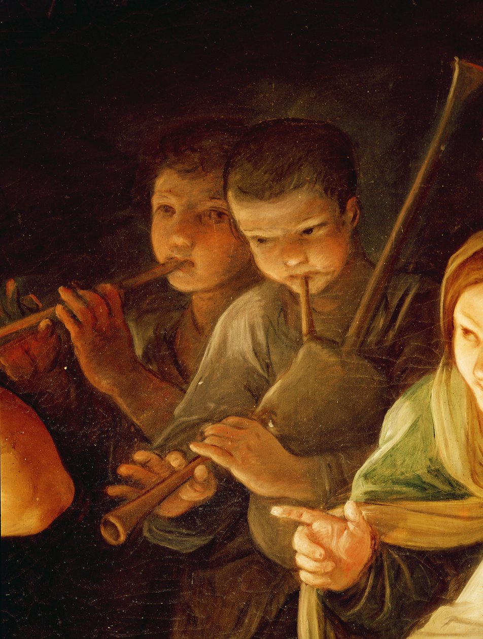 Aanbidding van de herders (detail) door Guido Reni