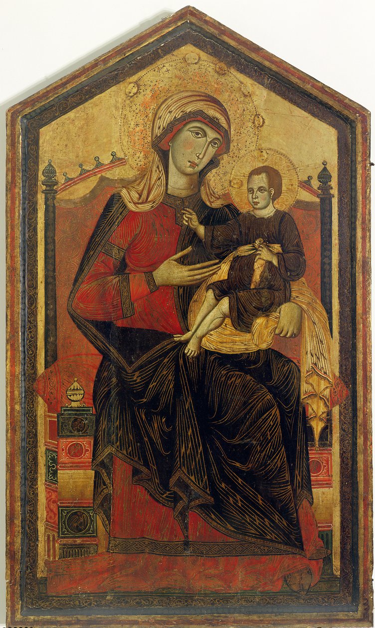 Madonna en Kind op de troon door Guido da Siena