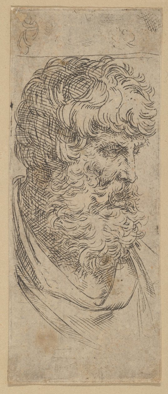 Buste van een bebaarde man, ca. 1600-1640 door Guido Reni
