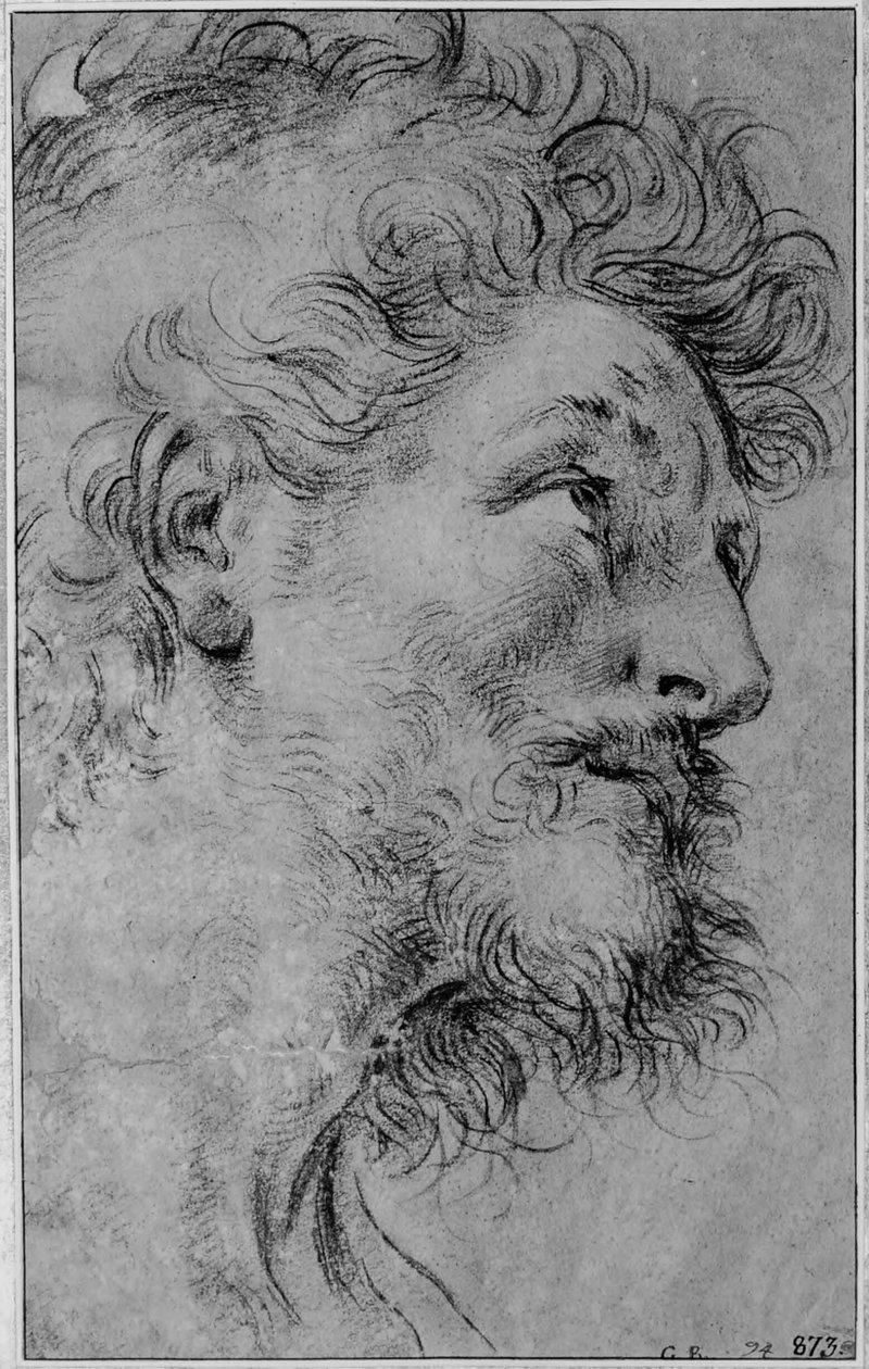 Hoofd van de heilige Crispinus door Guido Reni