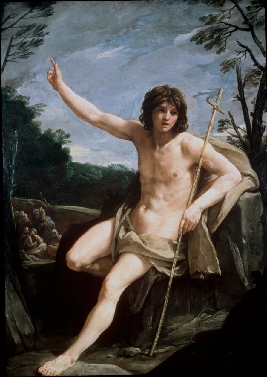 Sint-Jan de Doper in de wildernis door Guido Reni
