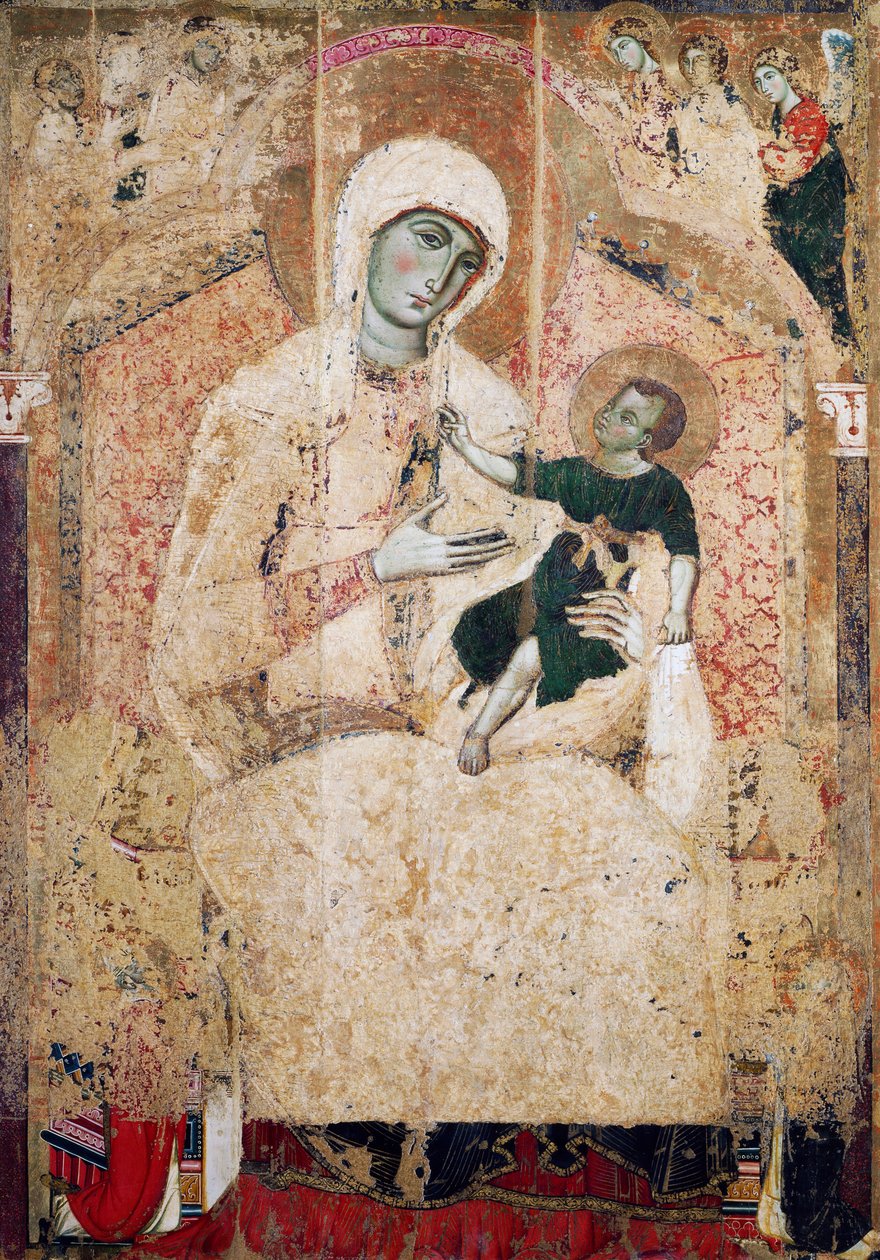 Madonna op de troon door Guido da Siena