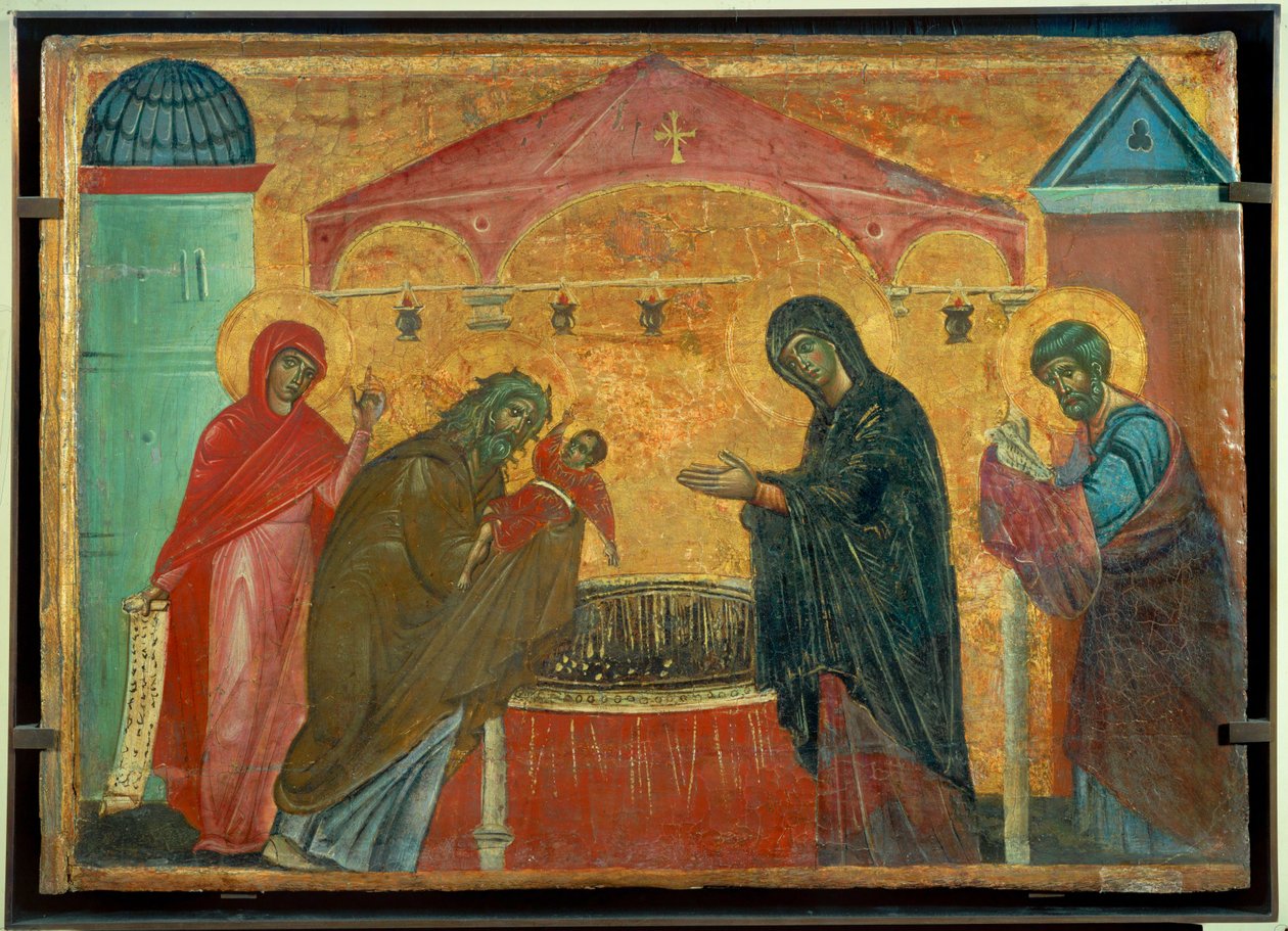 De presentatie in de tempel door Guido da Siena