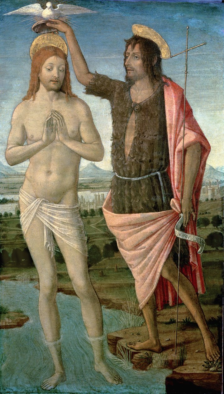 De Doop van Christus, 1486 door Guidoccio di Giovanno Cozzarelli