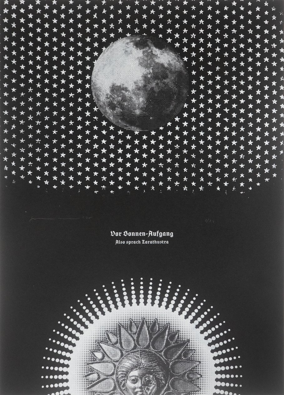 Voor zonsopgang, Aldus sprak Zarathustra, 2025 (zeefdruk) door Guilherme Pontes